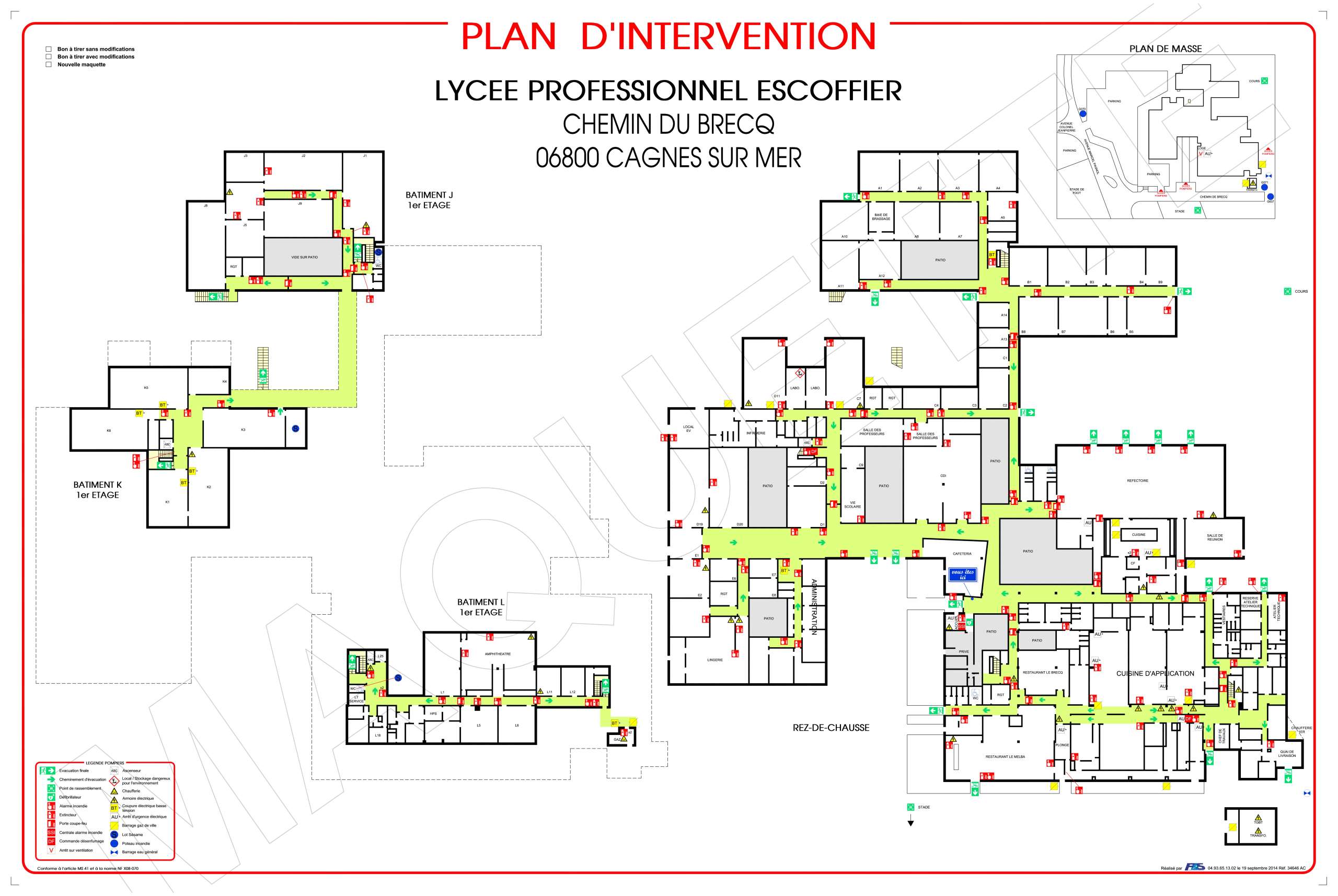 Plan du Lycée A.Escoffier